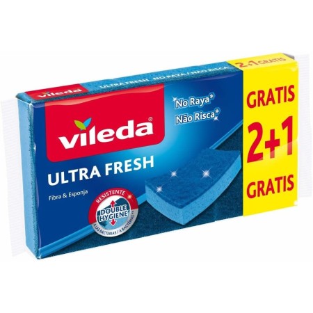 VILEDA ULTRA FRESH BLU SPUGNA ABRASIVA 3+1 GRATIS