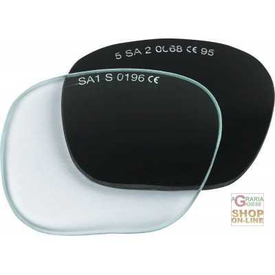 PAIR OF CLEAR TEMPERED REPLACEMENT LENSES FOR 317 5 DIN
