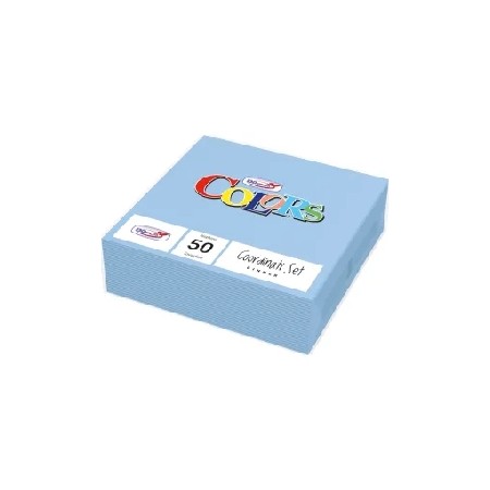 DOPLA COLOR AZZURRO TOV.LI 33X33 2V 50PZ