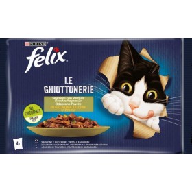 FELIX LE GHIOTTONERIE STRACCETTI IN GELATINA 2 SALMONE/ZUCCHINE + 2 TROTA/FAGIOLINI 4X85GR