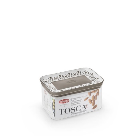 STEFANPLAST BARATTOLO RETTANGOLARE TOSCA 0,7LT BIANCO/TORTORA CHIAR...