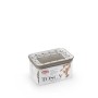 STEFANPLAST RECTANGULAR JAR TOSCA 0,7LT WHITE / LIGHT TAUPE ...