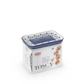 STEFANPLAST RECTANGULAR JAR TOSCA 1,2LT WHITE / PALACE BLUE