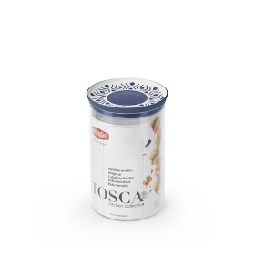 STEFANPLAST ROUND JAR TOSCA 1,2LT WHITE / PALACE BLUE