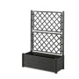 STEFANPLAST FLOWER BOX ITALY RECT. C / SPALL. ANTHRACITE / ANTHRACITE