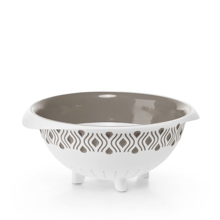 STEFANPLAST SCOLAPASTA TOSCA D.28 CM BIANCO/TORTORA CHIARO PLUS