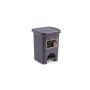 PATTUMIERA DA BAGNO IN PLASTICA ELEGANCE BLU NAVY 6 cm. 20,5x20,5x28h.