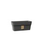 STEFANPLAST BALCONETTA VASO IN PLASTICA ETHICA COLORE GRAFITE OLIVA cm. 30x13x12h.