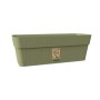STEFANPLAST BALCONETTA VASO IN PLASTICA ETHICA COLORE VERDE OLIVA cm. 30x13x12h.