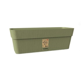 STEFANPLAST BALCONETTA VASO IN PLASTICA ETHICA COLORE VERDE OLIVA cm. 50x18x17h.