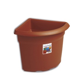 STEFANPLAST FIORIERA ANGOLARE DI PLASTICA MEDITERRANEO TERRA COTTA cm. 45x45x40h