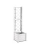 STEFANPLAST FIORIERA ITALIA QUADRA EFFETTO LEGNO CON SPALLIERA BIANCO cm 43x43x142h.