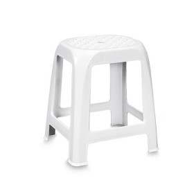 STEFANPLAST SGABELLO ELFO IN PLASTICA BIANCO cm. 41x35x46h