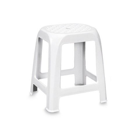 STEFANPLAST SGABELLO ELFO IN PLASTICA BIANCO cm. 41x35x46h