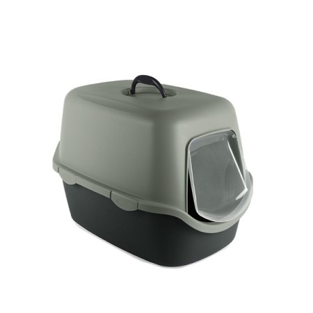STEFANPLAST TOILETTE CHIUSA PER GATTI CATHY GREEN LINE GRIGIO ARDESIA cm. 56x40x40h.