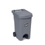STEFANPLAST URBAN ECO SYSTEM BIDONE CON RUOTE E PEDALE GRIGIO POLVERE LT. 60 51x40x65h.