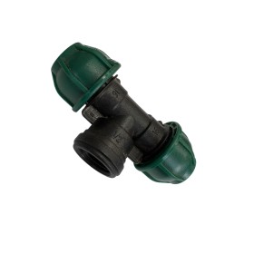 TEE FEMMINA PER TUBO NERO 16x1/2x16