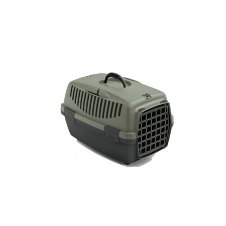 TRASPORTINO GULLIVER 1 TRASPORTINO PER ANIMALI PER PICCOLA TAGLIA GREEN LINE FOGGY GREEN/GRIGIO ARDESIA cm. 48x32x31h.