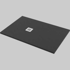 PIATTO DOCCIA RETTANGOLARE EFFETTO PIETRA ANTRACITE cm. 80x120