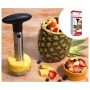 TAGLIA E AFFETTA ANANAS CON MISURAFETTE IN ACCIAIO INOX
