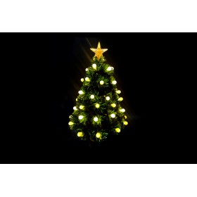 ALBERO DI NATALE VERDE CON 55 LUCI BIANCO CALDO 50 RAMI  CM. 60