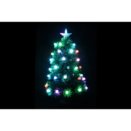 ALBERO DI NATALE VERDE CON 55 LUCI MULTICOLOR 50 RAMI CM. 60