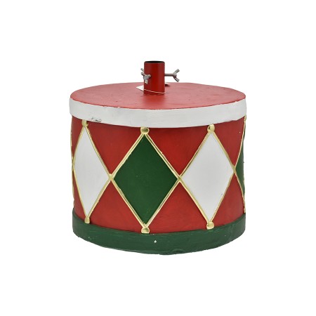 BASE PER ALBERO DI NATALE CON DECORO TAMBURO DIAM. 32x25 CM.