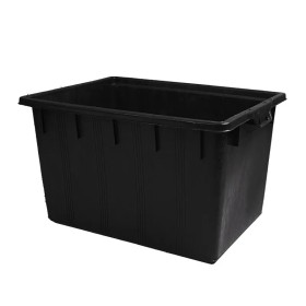 ICS BLACK RECTANGULAR CONTAINER WOOD HOLDER LT. 180 CM. 80x60x48