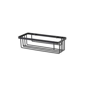 Feridras Mensola rettangolare un ripiano in acciaio nero linea Chic Black Cm. 25,5x10x7h.