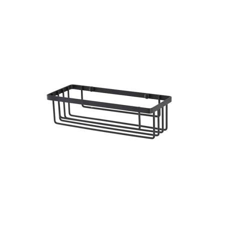 Feridras Mensola rettangolare un ripiano in acciaio nero linea Chic Black Cm. 25,5x10x7h.