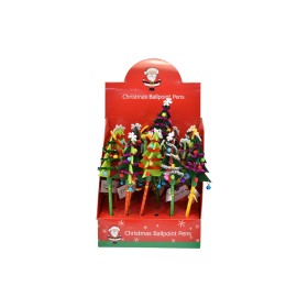 PENNA CON DECORO NATALIZIO  M.005 6 COLORI ASSOTITI CM. 21