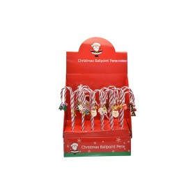 PENNA CON DECORO NATALIZIO  M.049 6 SOGGETTI ASSORTITI CM. 18