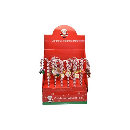 PENNA CON DECORO NATALIZIO  M.049 6 SOGGETTI ASSORTITI CM. 18