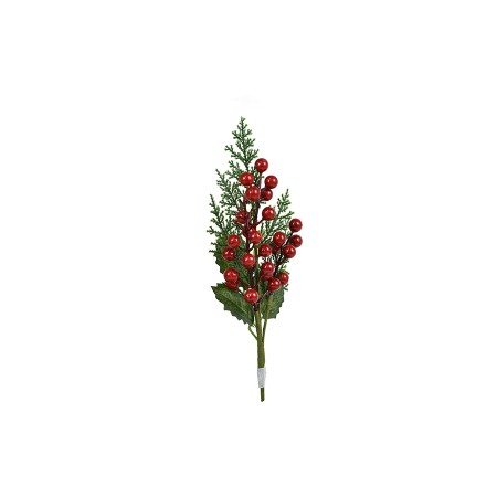 PICK BACCHE PER DECORO NATALIZIO CM. 38 M.793 ROSSO