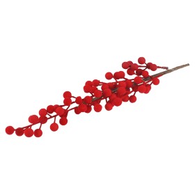 RAMO BACCHE DI NATALE PER DECORAZIONE CASA FLOCCATE