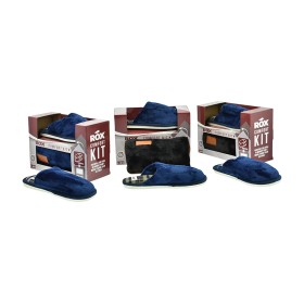 SET BORSA ACQUA CALDA CON PANTOFOLE DA UOMO TAGLIA 41/45 3 COLORI ASSORTITI