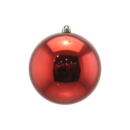 SFERA PALLINA PER ALBERO DI NATALE LUCIDA ROSSO CM. 20