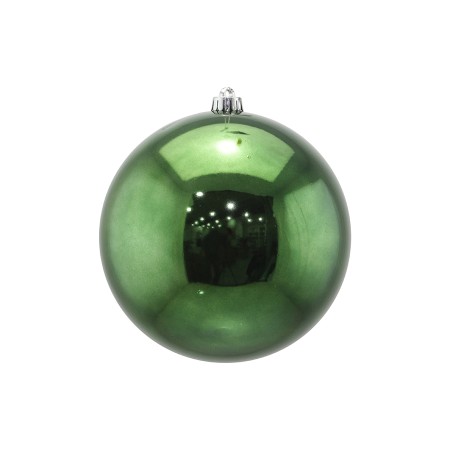 SFERA PALLINA PER ALBERO DI NATALE LUCIDA VERDE SCURO CM. 20