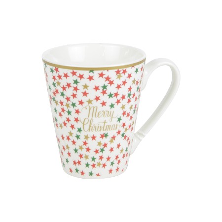 TAZZA DI PORCELLANA BONE CHINA DECORO NATALIZIO ML.  310