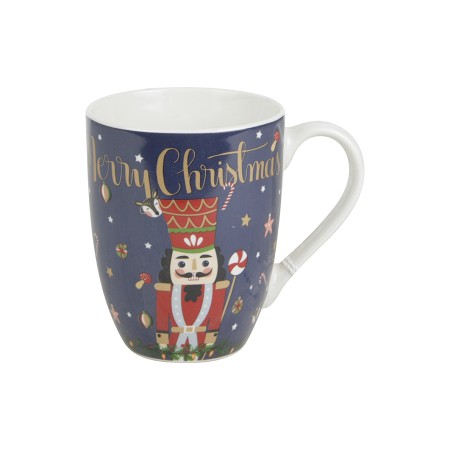 TAZZA DI PORCELLANA BONE CHINA DECORO NATALIZIO ML.  340
