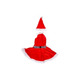 VESTITO MAMMA DI NATALE IN VELLUTO COLORE ROSSO CM. 88