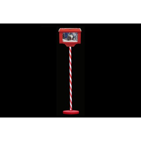 CASSETTA POSTA DI NATALE CON LED MUSICA E NEVE A BATTERIA ATTACCO USB CM. 27x20x150h.