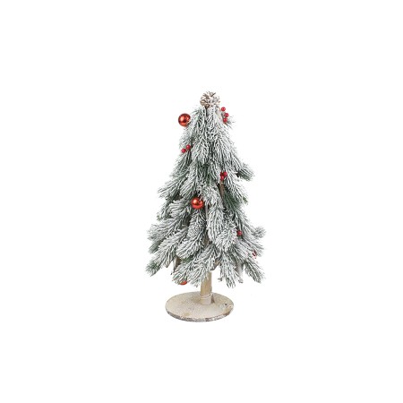 ALBERELLO DI NATALE CON DECORO NATALIZIO BIANCO CM. 15x45