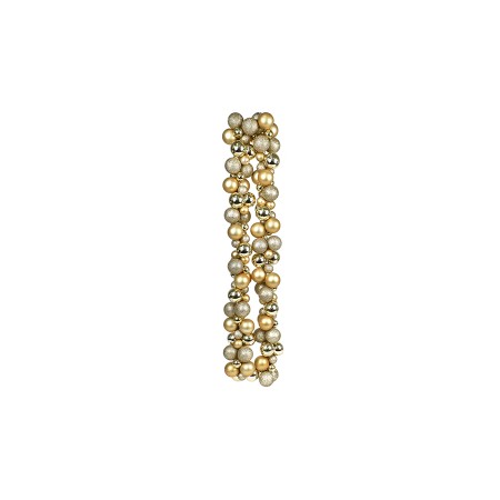 FESTONE NATALIZIO CON 142 SFERE 3/5 CM  COLORE ORO CM. 9,5x9,5x180