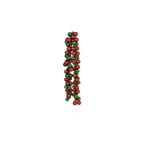 FESTONE NATALIZIO CON 142 SFERE 3/5CM  COLORE ROSSO E VERDE CM. 9,5x180