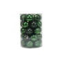 SET 34 SFERE PALLINE DI NATALE COLORE VERDE SCURO CM. 8