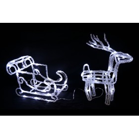 SET RENNA CON SLITTA LUMINOSA PER USO ESTERNO LUCE BIANCOA CM. 45+26 64L