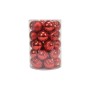 SET 34 PZ SFERA PALLINA DI NATALE DIAM. 8 CM. M.5026 COLORE ROSSO