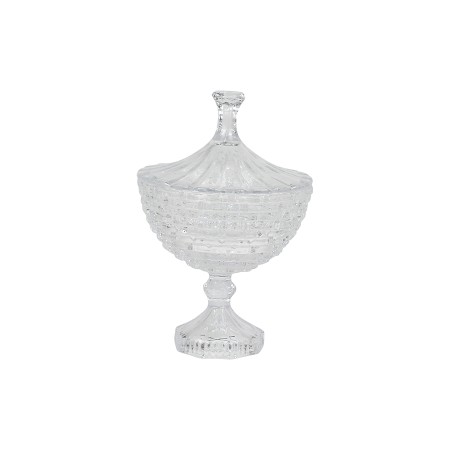 NATALUNA PORTA CARAMELLE IN VETRO TRASPARENTE DIAM. CM. 11,5x21,5