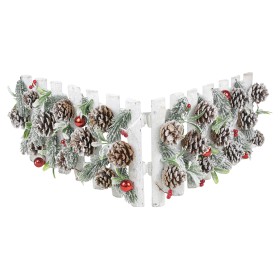 NATALUNA STECCATO DI LEGNO INNEVATO PER DECORO DI NATALE CM. 50x25h. NATALUNA STECCATO DI LEGNO INNEVATO PER DECORO DI NATALE CM. 50x25h.